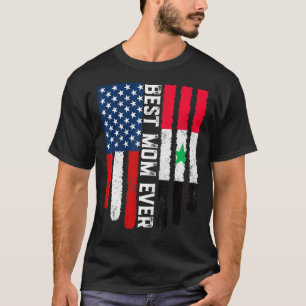 Amerikanska Flagga Syrien Flagga Best Mamma All Fa T Shirt