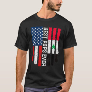Amerikanska Flagga Syrien Flagga Best Pops All Fam T Shirt