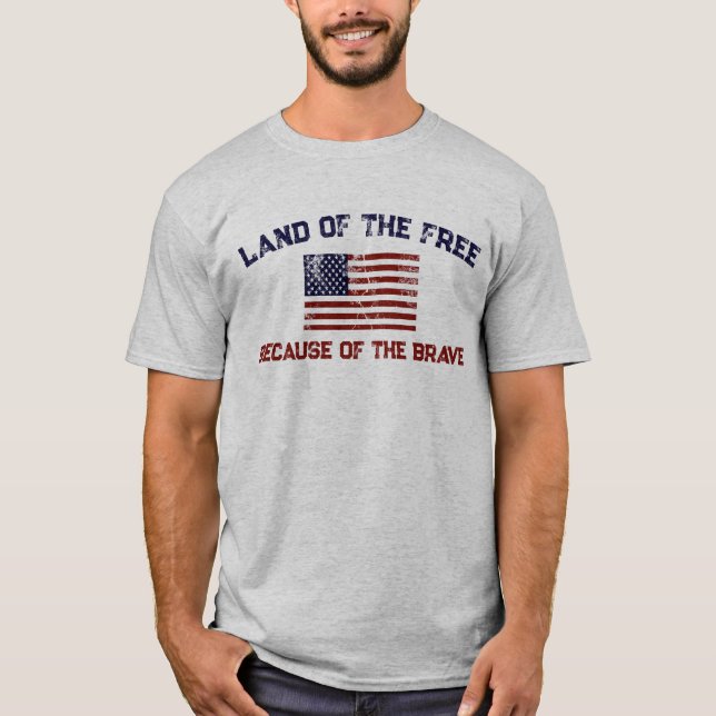 Amerikanska Flagga T Shirt (Framsida)