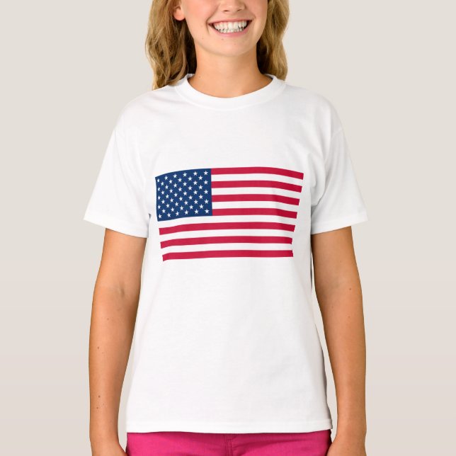 Amerikanska Flagga T-Shirt Förenta staterna (Framsida)