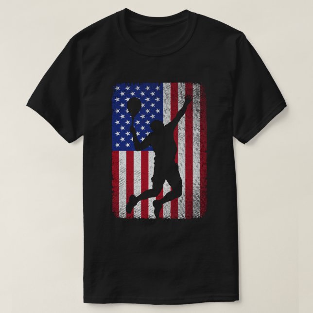 Amerikanska Flagga tennis För manar Women T Shirt (Design framsida)