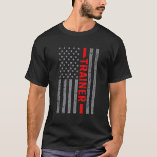 Amerikanska Flagga Trainer US Flagga För manar Pap T Shirt