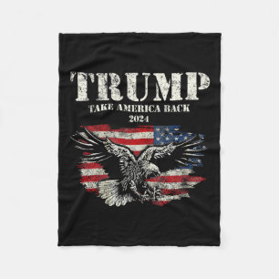 Amerikanska Flagga Trump 2024 Manar Kvinnor Fleecefilt