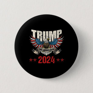 Amerikanska Flagga Trump 2024 Manar Kvinnor Knapp