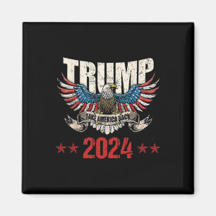 Amerikanska Flagga Trump 2024 Manar Kvinnor Magnet