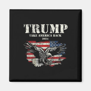 Amerikanska Flagga Trump 2024 Manar Kvinnor Magnet