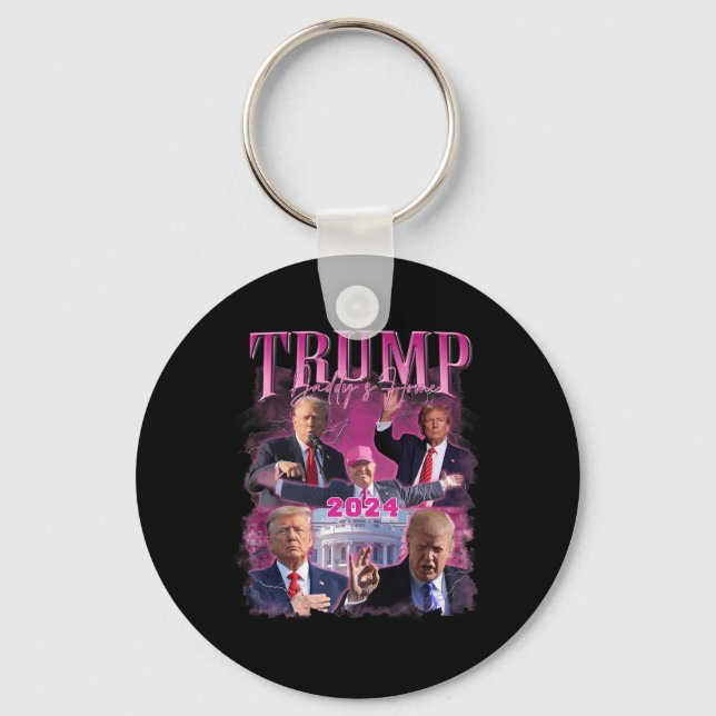 Amerikanska Flagga Trump 2024 Nyckelring (Framsida)
