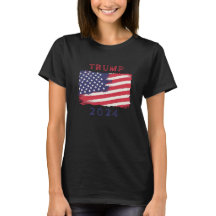 Amerikanska Flagga Trump 2024 T-Shirt