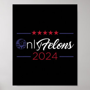 Amerikanska Flagga Trump President Quote 2024 Poster