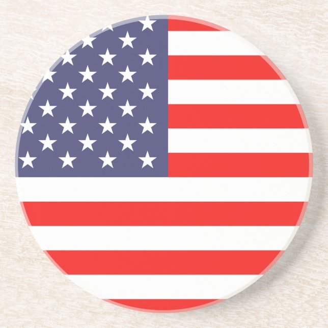 Amerikanska flagga underlägg sandsten (Framsidan)