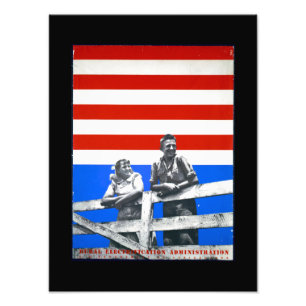 Amerikanska Flagga Uneded Vintage Photos USA Old A Fototryck
