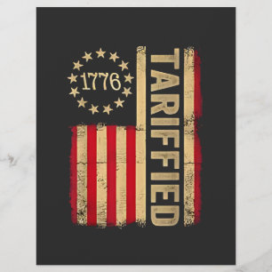 Amerikanska Flagga USA 1776 amerikanska Tarrifs Reklamblad