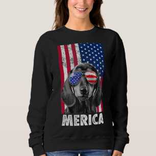 Amerikanska Flagga USA 4:e juli Dachshund Doxie We T Shirt