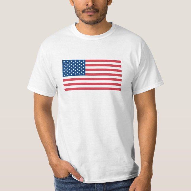 Amerikanska Flagga USA 4 juli Patriotic America T Shirt (Framsida)