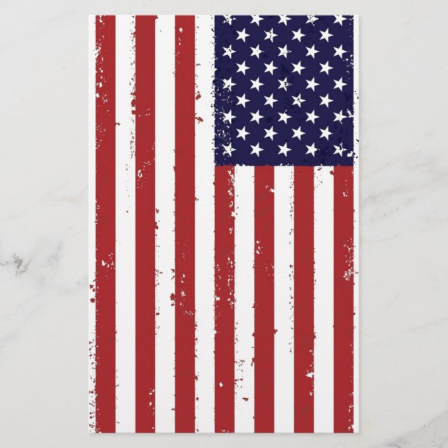 Amerikanska Flagga, USA Brevpapper (Framsida)
