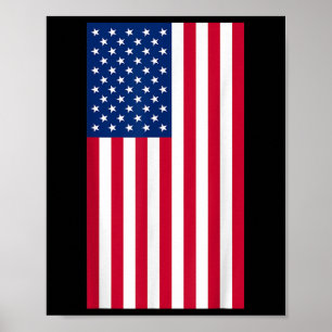 Amerikanska Flagga USA flagga 4 juli minnesdag Ve Poster