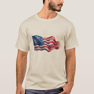 Amerikanska Flagga, USA flagga i vattenfärgsdesign T Shirt