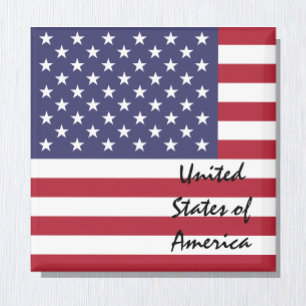 Amerikanska flagga & USA - helgdag/sportfantaster Magnet