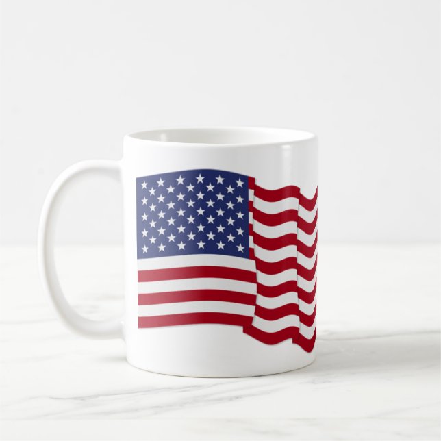 Amerikanska Flagga - USA Kaffemugg (Vänster)