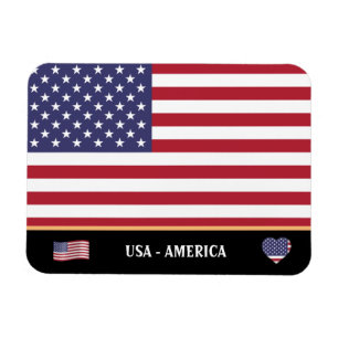 Amerikanska Flagga & USA land-resor /United Stater Magnet