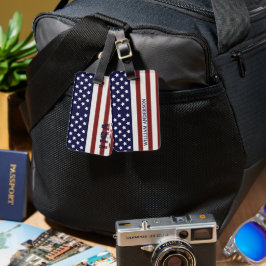 Amerikanska Flagga USA Mönster Bagagebricka