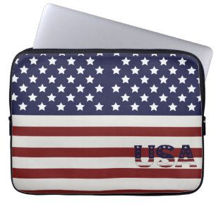 Amerikanska Flagga USA Mönster Laptop Fodral