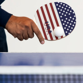 Amerikanska Flagga USA Mönster Pingisracket