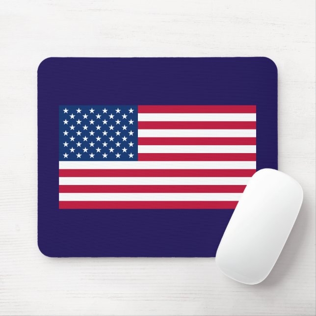 Amerikanska Flagga USA Musmatta (Med mus)