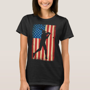 Amerikanska Flagga USA Patriotic Baseball Älskare T Shirt