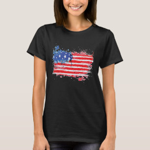 Amerikanska Flagga USA Patriotic For US Citizen Ve T Shirt
