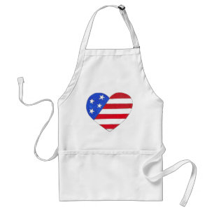 Amerikanska Flagga USA Patriotic juli 4:e Heart Kä Förkläde