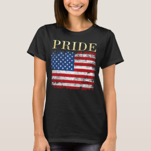 Amerikanska Flagga USA Patriotic Pride Flagga 4 ju T Shirt
