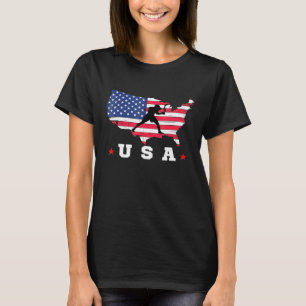 Amerikanska Flagga USA Patriotic Sports American F T Shirt