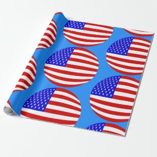 Amerikanska flagga usa patriotiska stjärnor rand o presentpapper