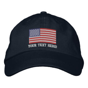 Amerikanska Flagga USA personaliserar det! Stor br Broderad Keps
