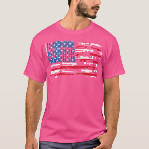 Amerikanska Flagga USA Rifles Murica Libertarian C T Shirt