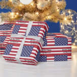Amerikanska Flagga & USA/sport Presentpapper<br><div class="desc">Papper radbrytning: Förenta staterna (USA) - kärlek mitt land och amerikanska flagga för nationella patrioter/sportfantaster</div>