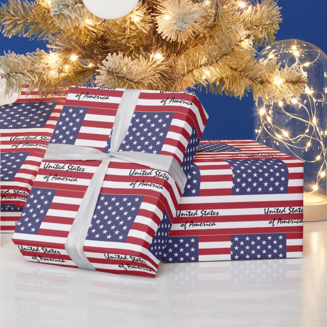 Amerikanska Flagga & USA/sport Presentpapper (Helgdagar)