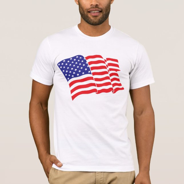 Amerikanska-Flagga/USA T-shirt (Framsida)