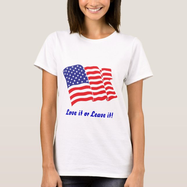 Amerikanska-Flagga/USA Tee Shirt (Framsida)