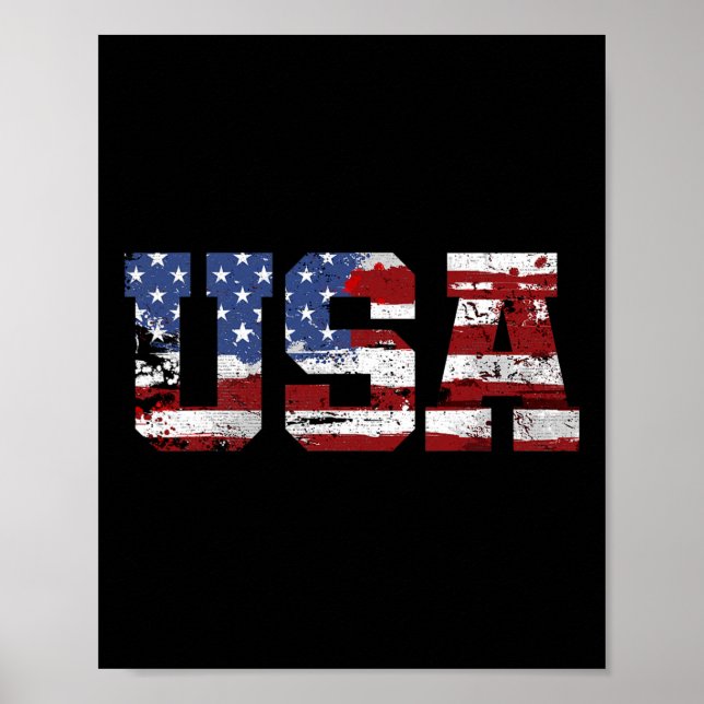Amerikanska Flagga USA, USA, 4:e Poster (Framsidan)