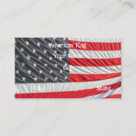 Amerikanska flagga USA Visitkort