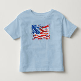 Amerikanska Flagga USA Watercolor 4:e juli T Shirt