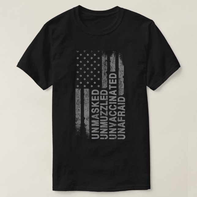 Amerikanska Flagga utan maskering, ovaccinerade, o T Shirt (Design framsida)