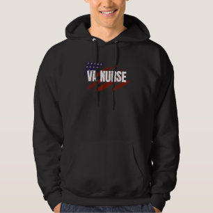 Amerikanska Flagga Va Nurse Patriotic Nurse Vecka Hoodie