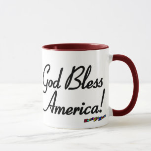 Amerikanska Flagga - Välsigna dig Amerika! Mugg