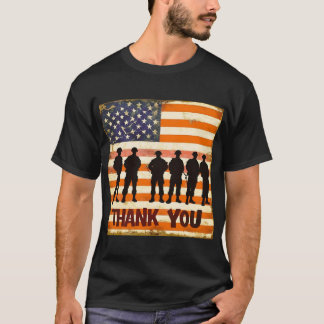 Amerikanska Flagga veteraner - tack för din tjänst T Shirt