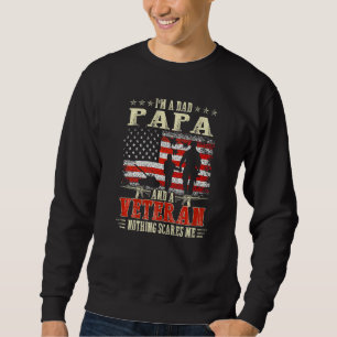 Amerikanska Flagga veteranernas dag är jag en Papp Lång Ärmad Tröja