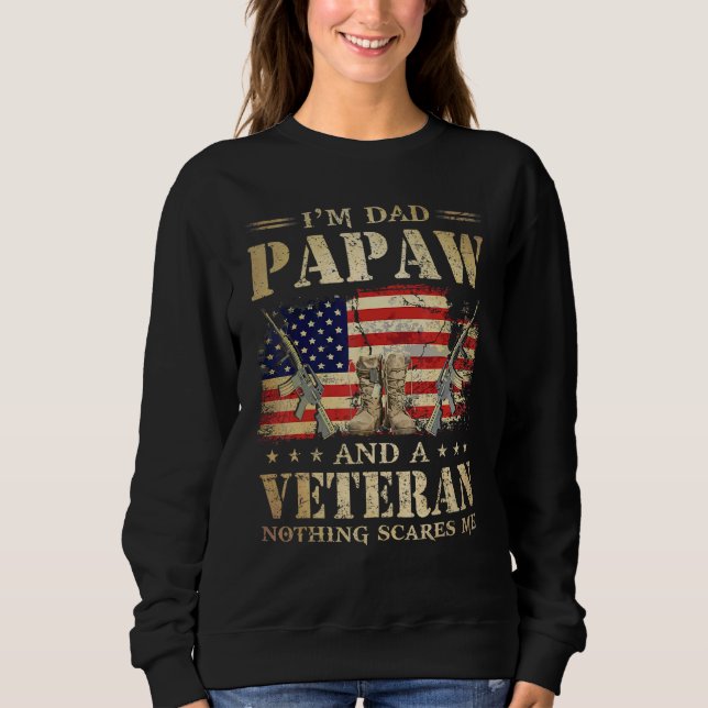 Amerikanska Flagga veteranernas dag är jag en Papp T Shirt (Framsida)
