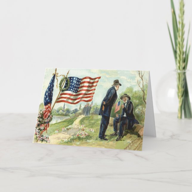 Amerikanska Flagga-veterankyrkan Helgkort (Framsida)